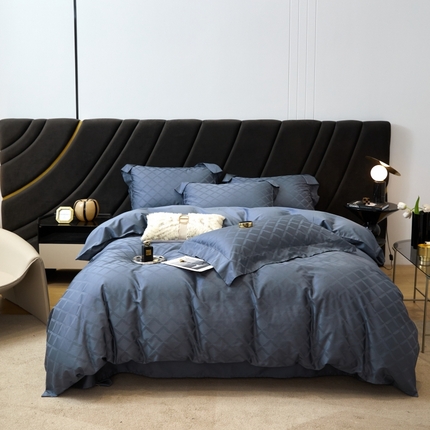 91家纺网 家纺一手货源 找家纺 舒慕 2025新款100支长绒棉提花四件套 星耀