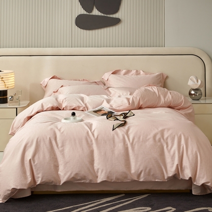 91家纺网 家纺一手货源 找家纺 舒慕 2025新款100支长绒棉提花四件套 可爱