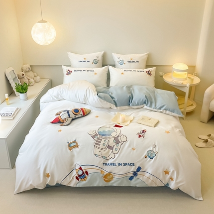 91家纺网 家纺一手货源 找家纺 （总）西西家居2023新款100支澳棉系列星空旅行四件套