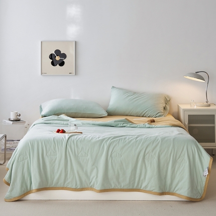 91家纺网 家纺一手货源 找家纺 （总）风向标 2023新款全棉针织双拼夏被