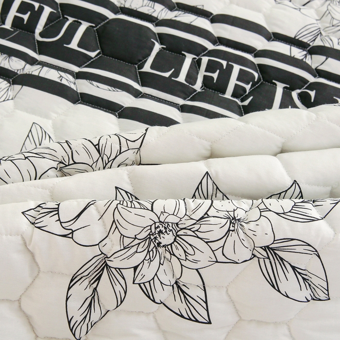 91家纺网 家纺一手货源 找家纺 （总）情煊家纺 2023新款全棉夹棉印花床盖三件套(可定制尺寸)