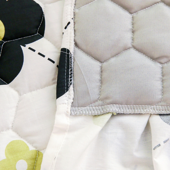 91家纺网 家纺一手货源 找家纺 情煊家纺 2023新款全棉夹棉印花床盖三件套(可定制尺寸) 幸运花园