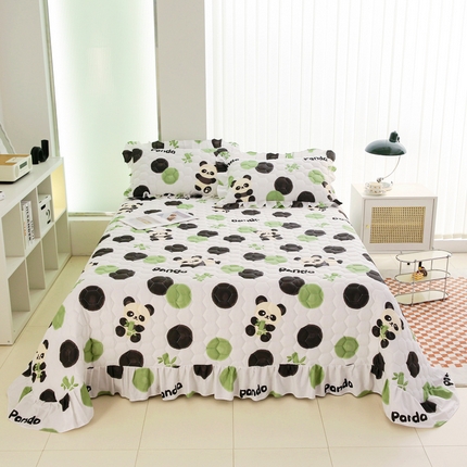 91家纺网 家纺一手货源 找家纺 （总）情煊家纺 2023新款全棉夹棉印花床盖三件套(可定制尺寸)