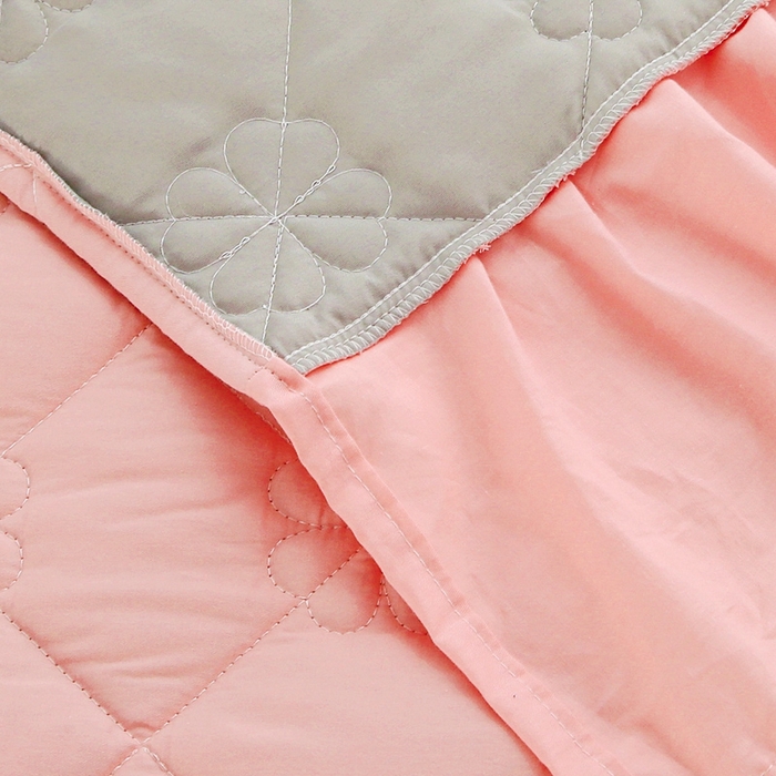 91家纺网 家纺一手货源 找家纺 情煊家纺 2023新款全棉夹棉纯色床盖三件套(可定制尺寸) 粉玉