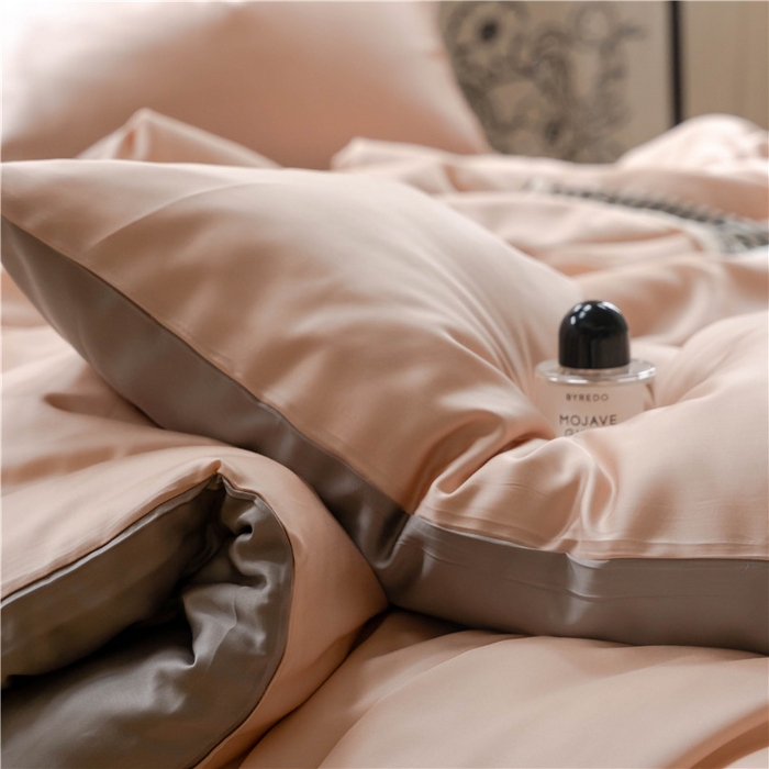 91家纺网 家纺一手货源 找家纺 沐白 202360S兰精纯色天丝四件套 月光色-岩石灰