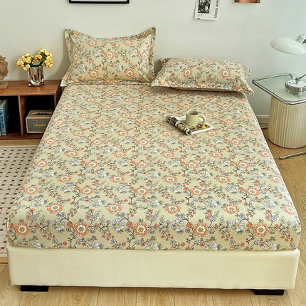 91家纺网 家纺一手货源 找家纺 （总）芷凡 2023新款锦棉印花磨毛单床笠