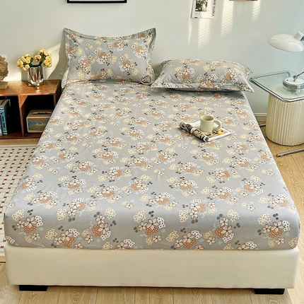 91家纺网 家纺一手货源 找家纺 （总）芷凡 2023新款锦棉印花磨毛单床笠