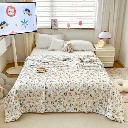 木堇家居 2023新款针织夏被A类大豆针织棉夏被 枫叶兔