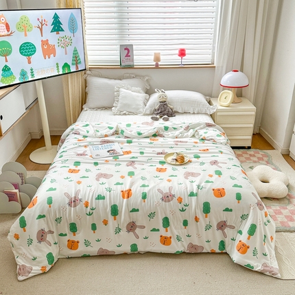 木堇家居 2023新款针织夏被A类大豆针织棉夏被 萌宠