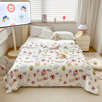 91家纺网 家纺一手货源 找家纺 （总）木堇家居 2023新款针织夏被A类大豆针织棉夏被