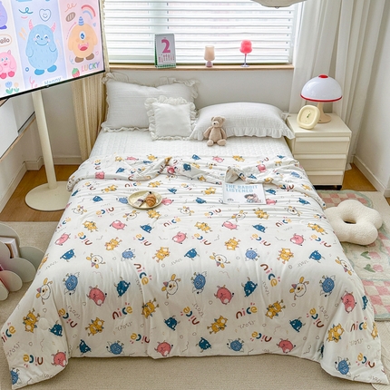 91家纺网 家纺一手货源 找家纺 （总）木堇家居 2023新款针织夏被A类大豆针织棉夏被