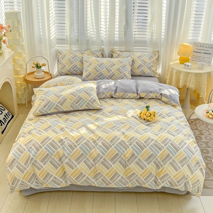 91家纺网 家纺一手货源 找家纺 静家居 2024全棉印花简约系列四件套豹纹诱惑