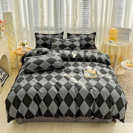 91家纺网 家纺一手货源 找家纺 静家居 2024全棉印花简约系列四件套豹纹诱惑