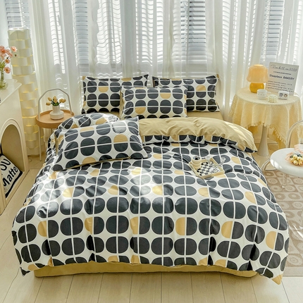 91家纺网 家纺一手货源 找家纺 静家居 2024全棉印花简约系列四件套豹纹诱惑