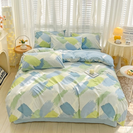 91家纺网 家纺一手货源 找家纺 静家居 2024全棉印花简约系列四件套豹纹诱惑