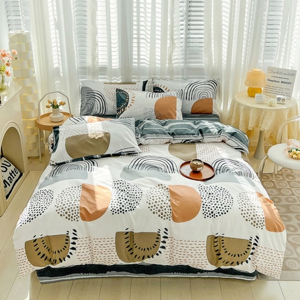 91家纺网 家纺一手货源 找家纺 静家居 2024全棉印花简约系列四件套豹纹诱惑