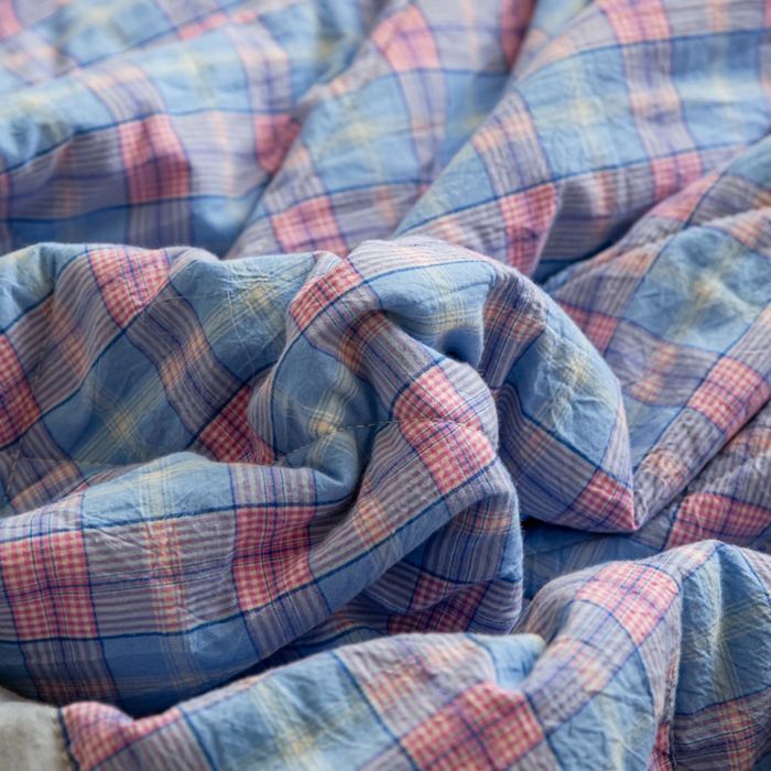 91家纺网 家纺一手货源 找家纺 鸣升 新款全棉色织水洗棉棉花夏被（图片2无模特） 芳华兰