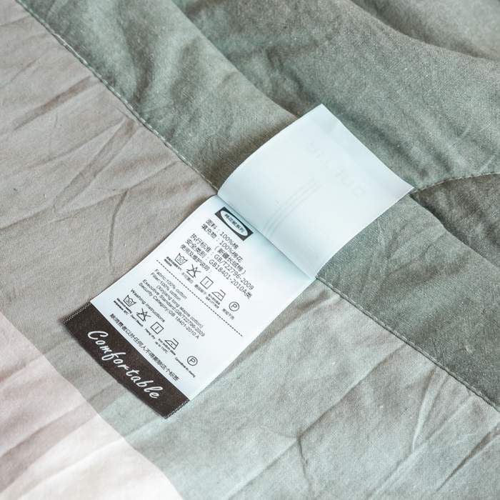 91家纺网 家纺一手货源 找家纺 鸣升 新款全棉色织水洗棉棉花夏被（图片2无模特） 绿大格