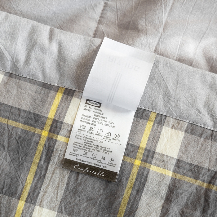 91家纺网 家纺一手货源 找家纺 鸣升 新款全棉色织水洗棉棉花夏被（图片2无模特） 莫妮卡灰