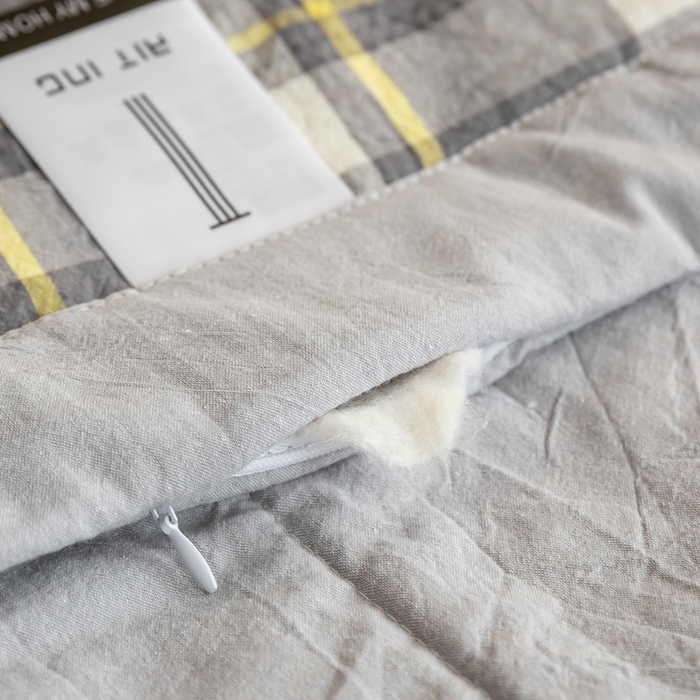 91家纺网 家纺一手货源 找家纺 鸣升 新款全棉色织水洗棉棉花夏被（图片2无模特） 莫妮卡灰