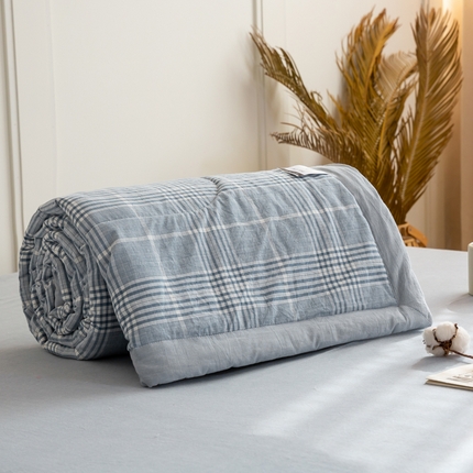 91家纺网 家纺一手货源 找家纺 （总）鸣升 新款全棉色织水洗棉棉花夏被（图片2无模特）