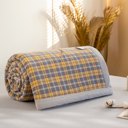 91家纺网 家纺一手货源 找家纺 （总）鸣升 新款全棉色织水洗棉棉花夏被（图片2无模特）