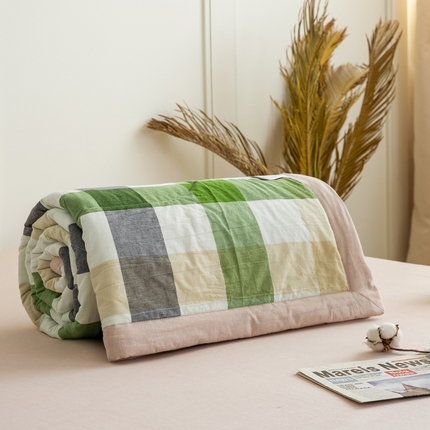 91家纺网 家纺一手货源 找家纺 （总）鸣升 新款全棉色织水洗棉棉花夏被（图片2无模特）