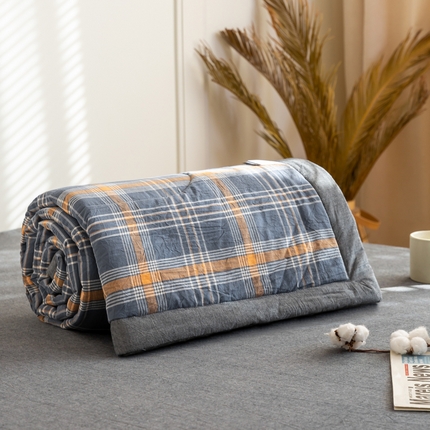 91家纺网 家纺一手货源 找家纺 （总）鸣升 新款全棉色织水洗棉棉花夏被（图片2无模特）