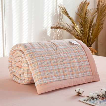 91家纺网 家纺一手货源 找家纺 （总）鸣升 新款全棉色织水洗棉棉花夏被（图片2无模特）