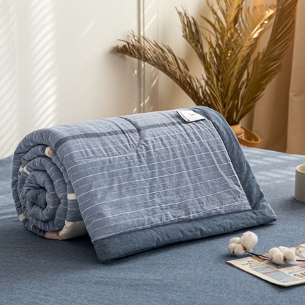 91家纺网 家纺一手货源 找家纺 （总）鸣升 新款全棉色织水洗棉棉花夏被（图片2无模特）