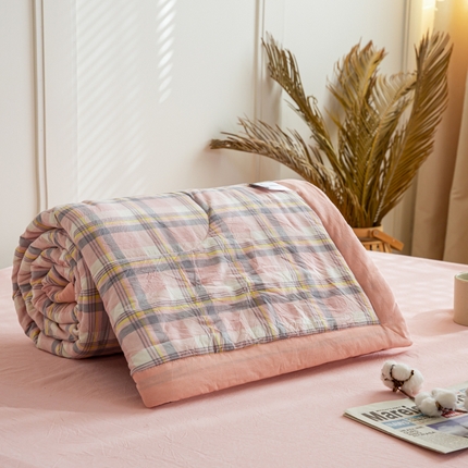 91家纺网 家纺一手货源 找家纺 （总）鸣升 新款全棉色织水洗棉棉花夏被（图片2无模特）