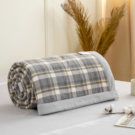 91家纺网 家纺一手货源 找家纺 （总）鸣升 新款全棉色织水洗棉棉花夏被（图片2无模特）