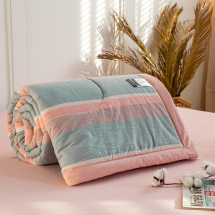 91家纺网 家纺一手货源 找家纺 （总）鸣升 新款全棉色织水洗棉棉花夏被（图片2无模特）