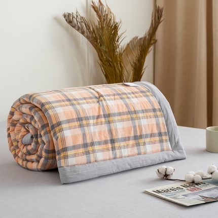 91家纺网 家纺一手货源 找家纺 （总）鸣升 新款全棉色织水洗棉棉花夏被（图片2无模特）