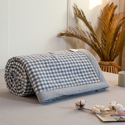 91家纺网 家纺一手货源 找家纺 （总）鸣升 新款全棉色织水洗棉棉花夏被（图片2无模特）