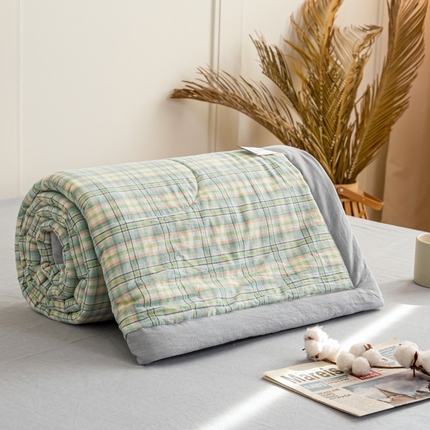 91家纺网 家纺一手货源 找家纺 （总）鸣升 新款全棉色织水洗棉棉花夏被（图片2无模特）