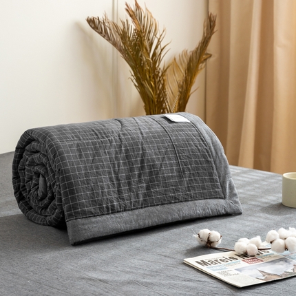 91家纺网 家纺一手货源 找家纺 （总）鸣升 新款全棉色织水洗棉棉花夏被（图片2无模特）