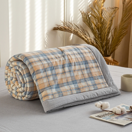 91家纺网 家纺一手货源 找家纺 （总）鸣升 新款全棉色织水洗棉棉花夏被（图片2无模特）