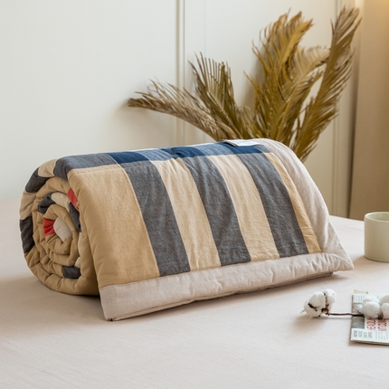 91家纺网 家纺一手货源 找家纺 （总）鸣升 新款全棉色织水洗棉棉花夏被（图片2无模特）