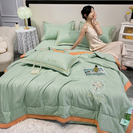 91家纺网 家纺一手货源 找家纺 （总）漫布云2023山茶花刺绣花香夏被系列