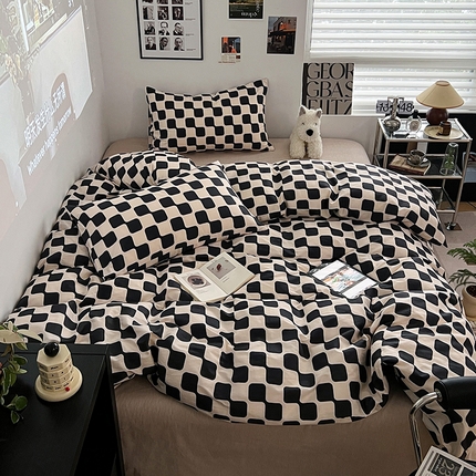 91家纺网 家纺一手货源 找家纺 （总）三朵 2023年新款春夏纯棉13070黑白系列