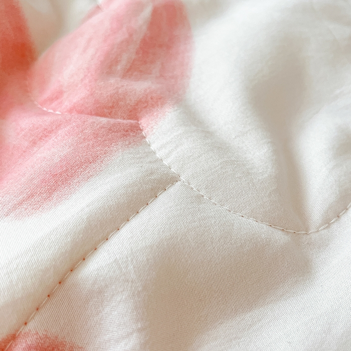 91家纺网 家纺一手货源 找家纺 寐居 2023新款A类亲肤水洗棉夏凉被 粉爱心