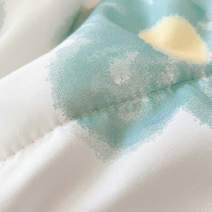 91家纺网 家纺一手货源 找家纺 寐居 2023新款A类亲肤水洗棉夏凉被 蓝色心情