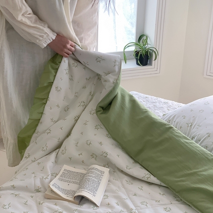 星期八2023款水洗棉麻床盖+枕套+夏被 眷恋