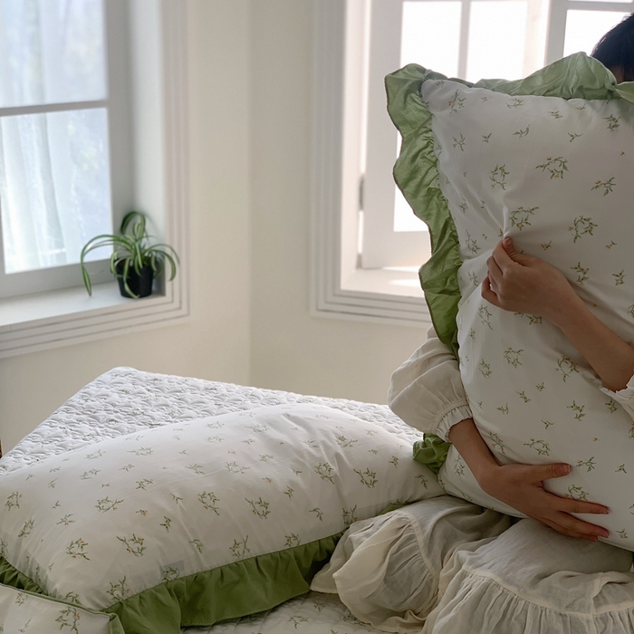 91家纺网 家纺一手货源 找家纺 星期八2023款水洗棉麻床盖+枕套+夏被 眷恋