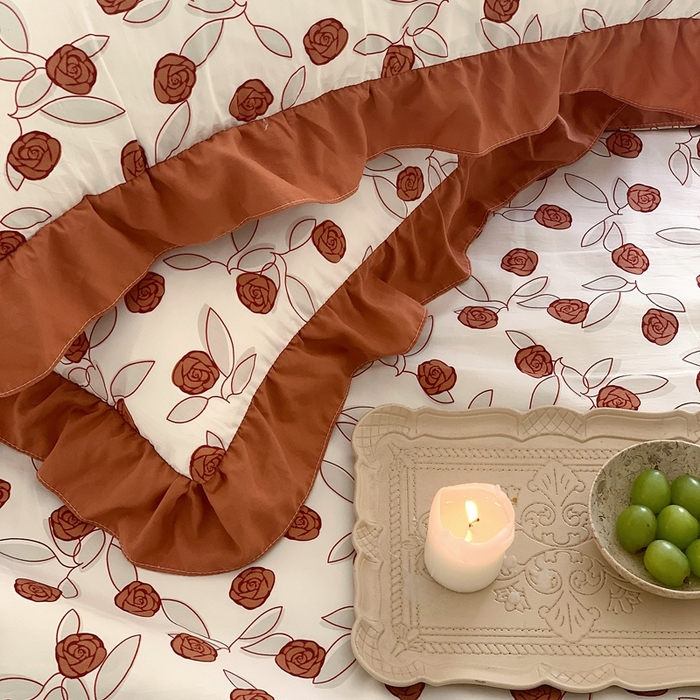 91家纺网 家纺一手货源 找家纺 星期八2023款水洗棉麻床盖+枕套+夏被 情人