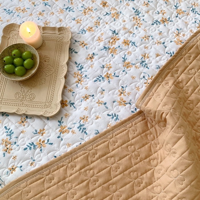 91家纺网 家纺一手货源 找家纺 星期八2023款水洗棉麻床盖+枕套+夏被 夏朵