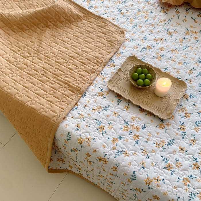 91家纺网 家纺一手货源 找家纺 星期八2023款水洗棉麻床盖+枕套+夏被 夏朵