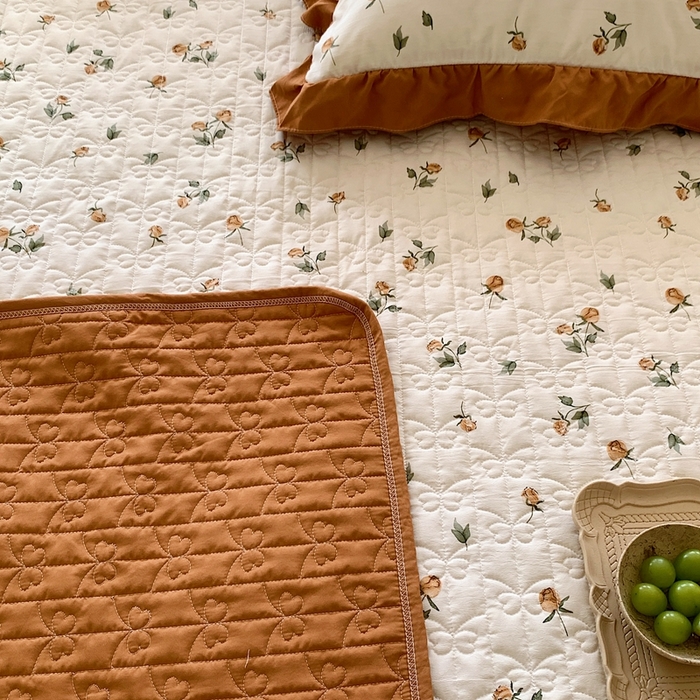 91家纺网 家纺一手货源 找家纺 星期八2023款水洗棉麻床盖+枕套+夏被 幽静