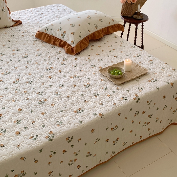 91家纺网 家纺一手货源 找家纺 星期八2023款水洗棉麻床盖+枕套+夏被 幽静